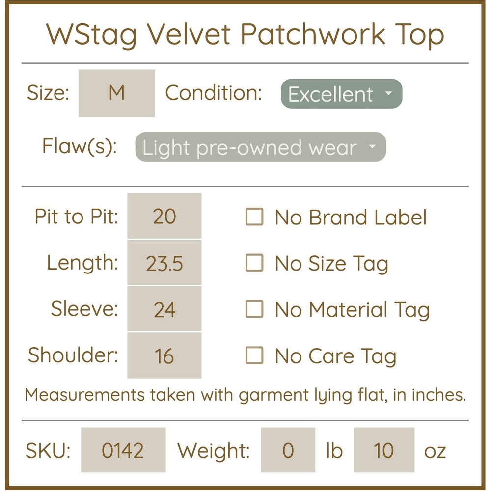 Womens Velvet Patchwork Top M Patchwork Whimsigot… - image 8